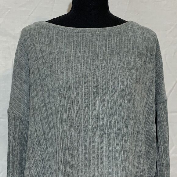 Heart Of The South Grey Oversized Sweater Womens Size Small Chenille Open Back - Picture 2 of 5